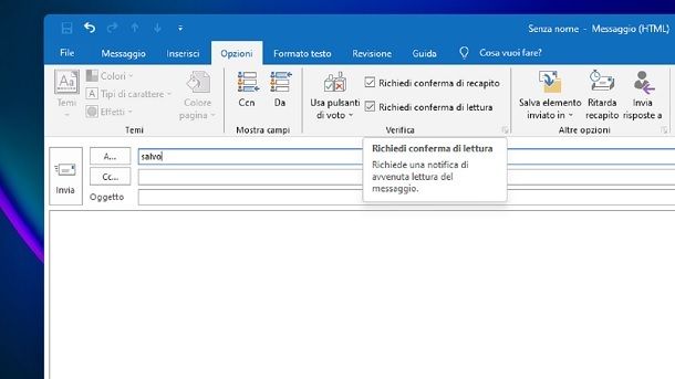 Come tracciare una email con Outlook