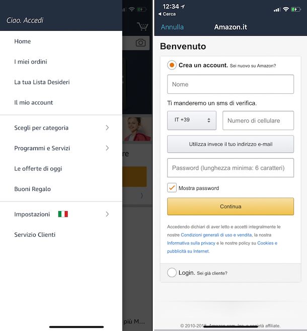 Come registrarsi su Amazon