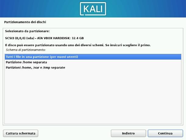 Come installare Kali Linux in dual boot