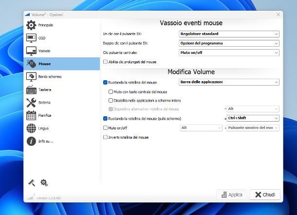 Come regolare il volume con la rotellina del mouse