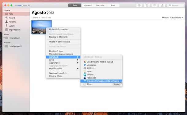 Come cambiare sfondo Mac