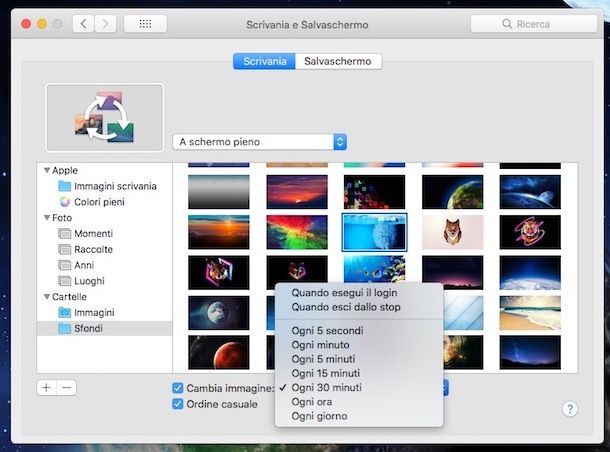 Come cambiare sfondo Mac