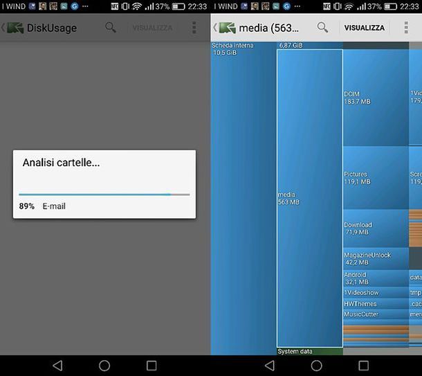 Come ordinare le cartelle in base alle loro dimensioni su Android