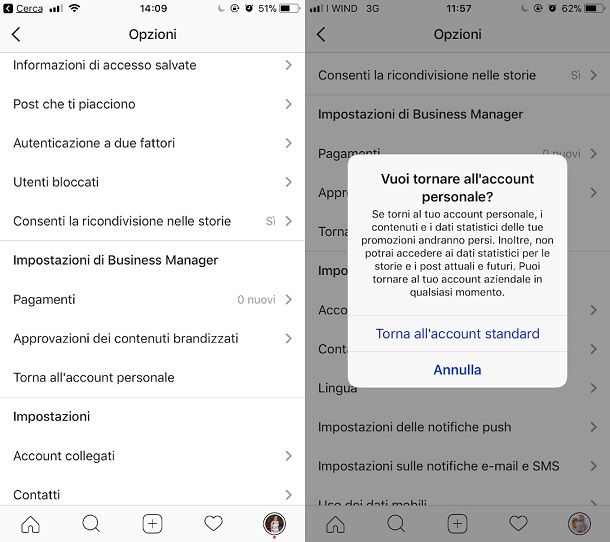 Come togliere il profilo aziendale su Instagram Salvatore Aranzulla