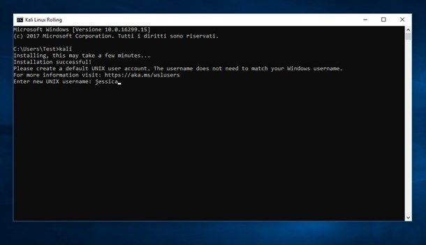 Come installare Kali Linux su Windows 10
