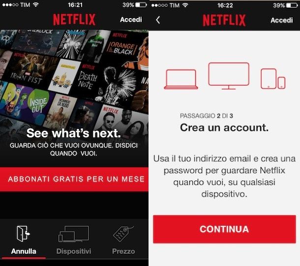 Come iscriversi a Netflix da smartphone e tablet