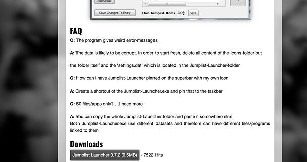 Jumplist Launcher