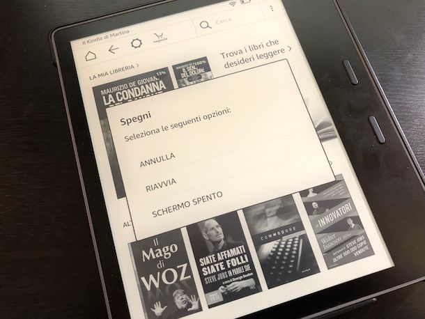 Come si spegne il Kindle