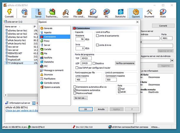 Come scaricare lista server eMule