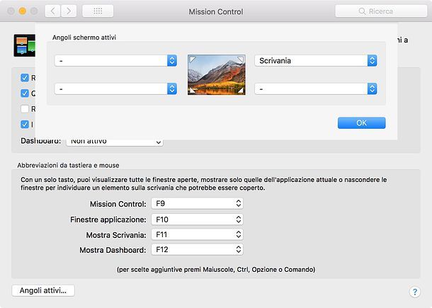 Angoli attivi Mac