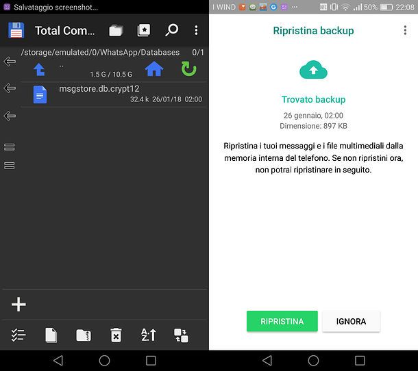 Come recuperare messaggi cancellati WhatsApp