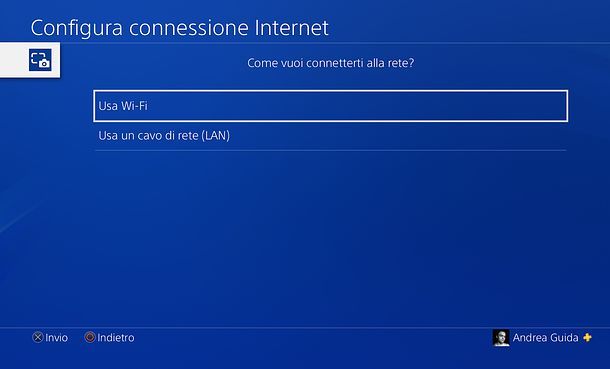 Connessione PS4