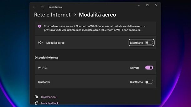 Disattivare connessioni non necessarie Windows 11