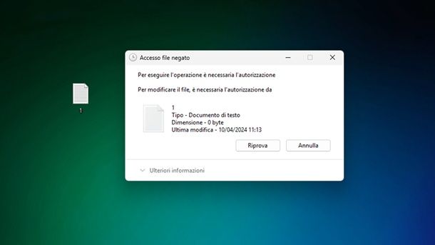 Accesso file negato Windows 11