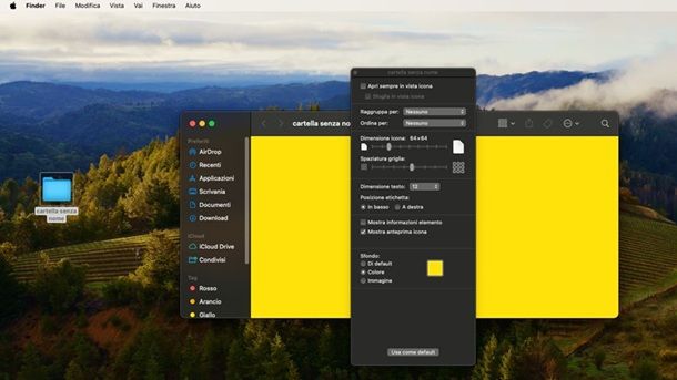 Come impostare uno sfondo alle cartelle su macOS