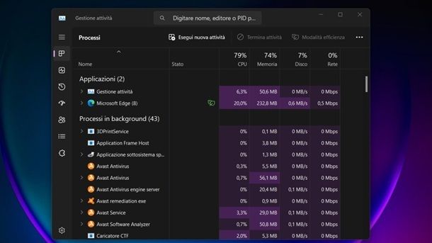 Usare programmi a basso impatto energetico Windows 11