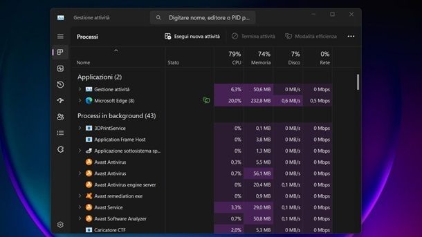 Usare programmi a basso impatto energetico Windows 11