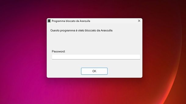 Programma bloccato Windows 11 ExeLock password