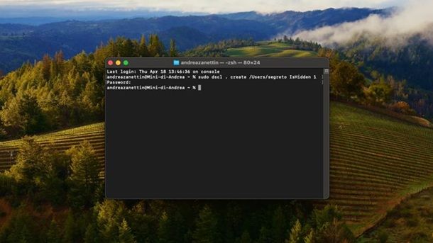 Come nascondere un utente su Mac dal Terminale