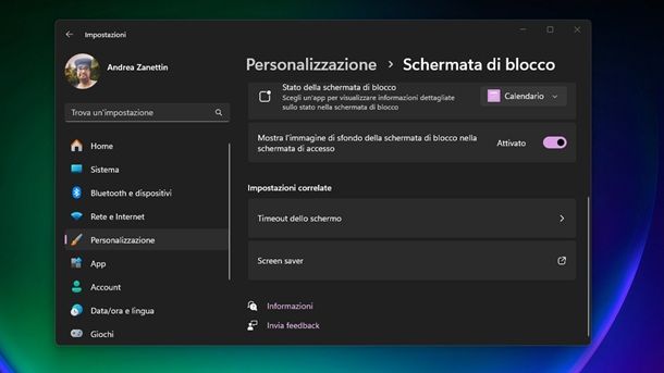 Screen saver Windows 11
