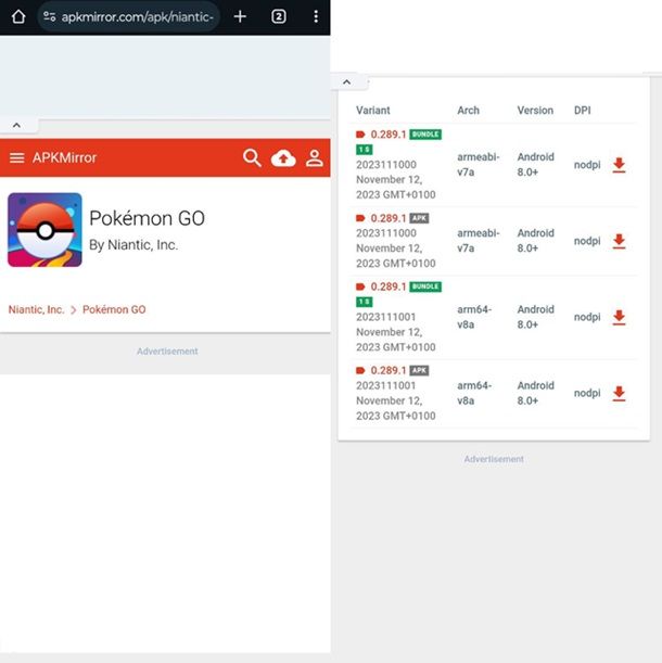 Come installare Pokémon GO APKMir