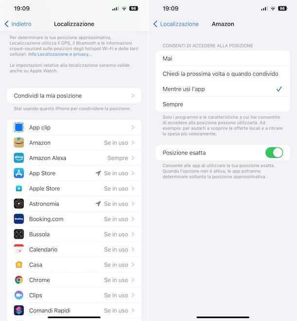 Impostazioni iPhone