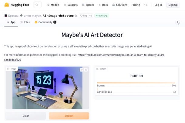 AI Artificial Detector