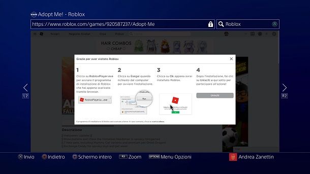 Impossibile scaricare Roblox su PS4