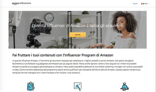 Come gudagnare con Amazon Influencers