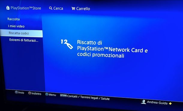 Come riscattare codice PS4