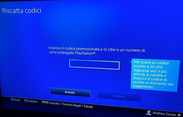 Come riscattare codice PS4