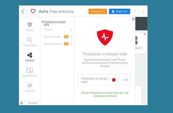 Come disattivare antivirus Avira