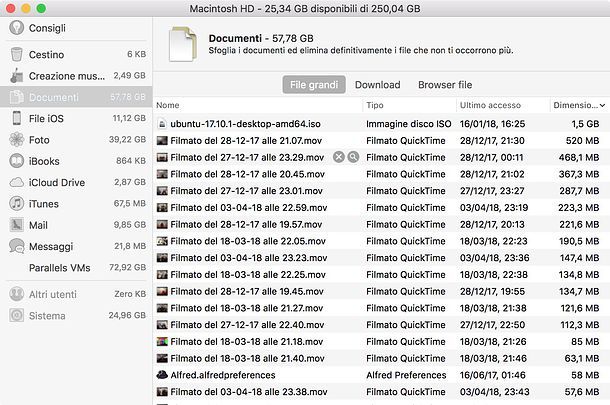 Come liberare spazio su disco rigido Mac