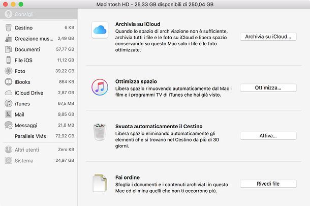 Come liberare spazio su disco rigido Mac