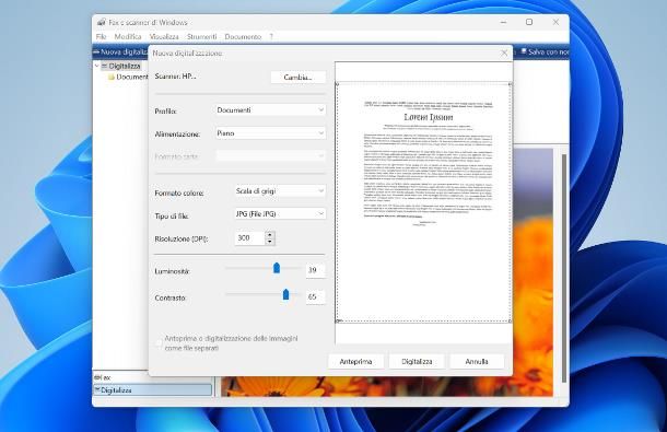 Come scannerizzare un documento con altre edizioni di Windows