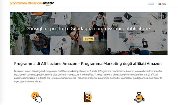 Come guadagnare con Amazon programma di affiliazione