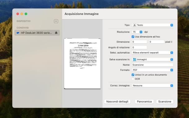 Come scannerizzare un documento con Mac