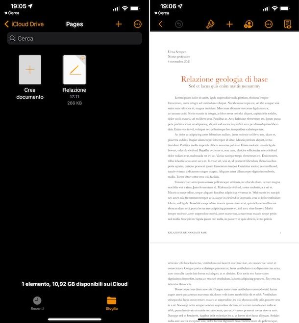 Pages su iPhone