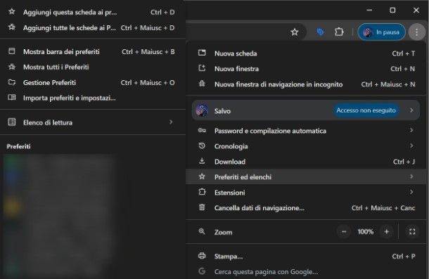 Come nascondere la barra dei preferiti