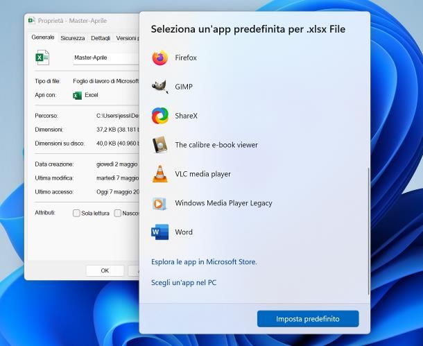Come aprire un file con un programma predefinito