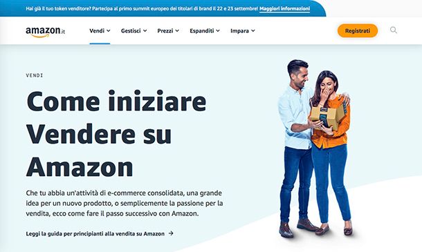 Come guadagnare su Amazon creazione account venditore