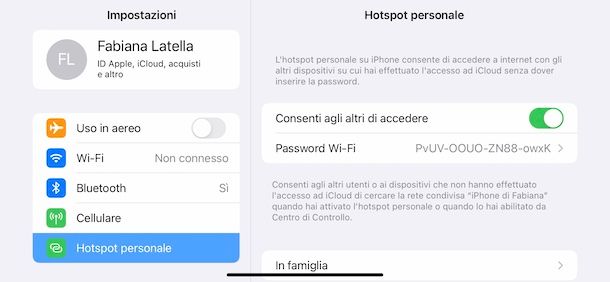 Collegamento iPhone-Mac hotspot