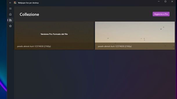 Collezione Wallpaper live per desktop Windows 11