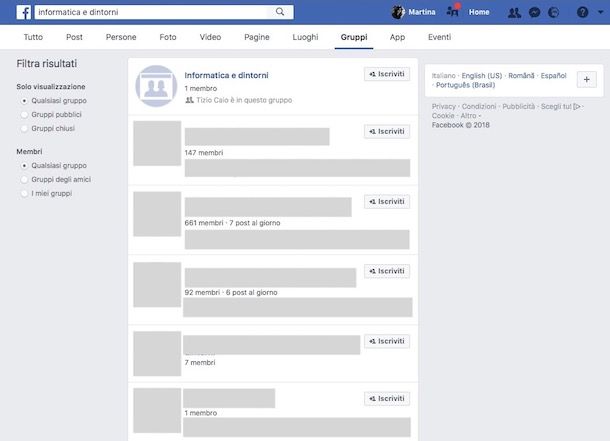 Come trovare un gruppo segreto su Facebook