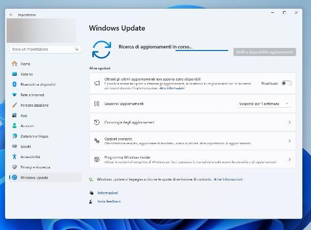 Come fare aggiornamento: Windows 11