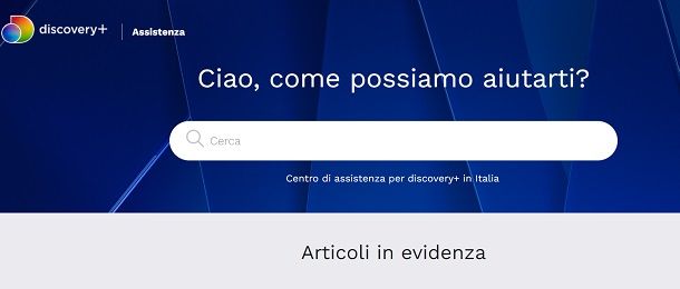 Discovery Plus Assistenza