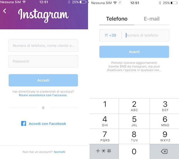 Come togliere numero di telefono da Instagram