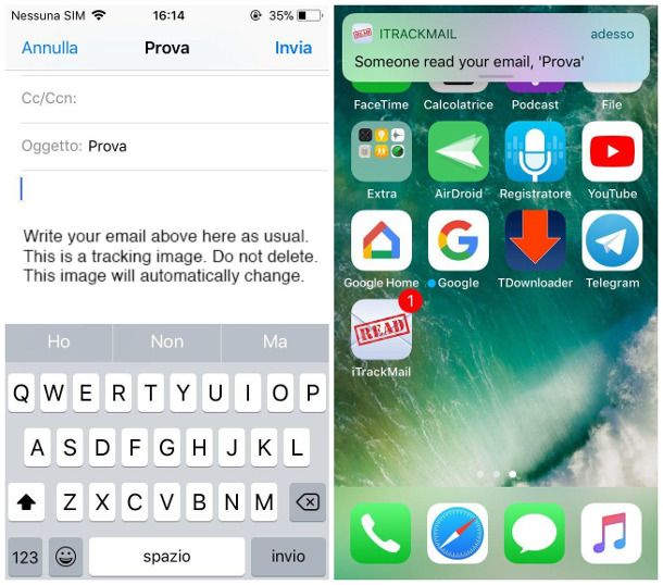 Come sapere se un'email è stata ricevuta su iOS