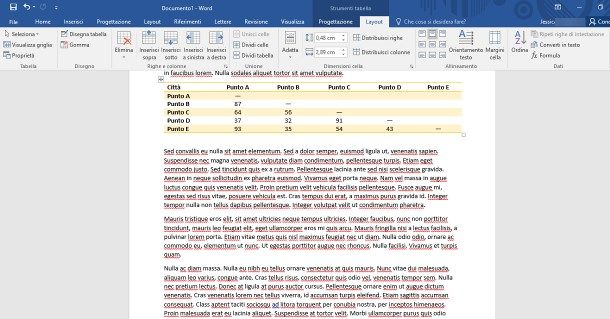 Come fare una tabella su Word