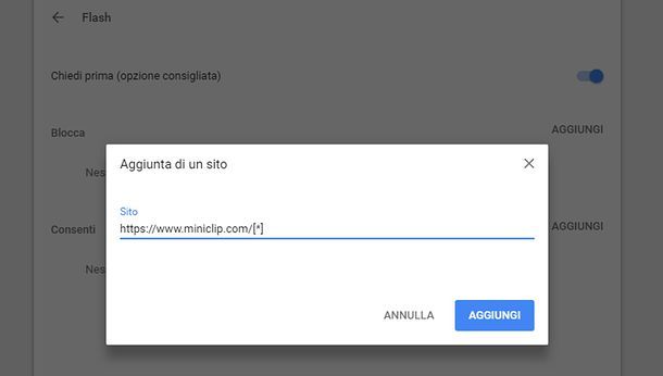 Come abilitare Flash in Chrome